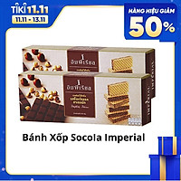 Combo 2 Hộp Bánh Xốp Nhân Kem Sôcôla Imperial Chính Hãng (100gr x 2 Hộp), Nhập Khẩu Thái Lan, Bánh Xốp Giòn Hấp Dẫn, Ăn Tiếp Thêm Năng Lượng Làm Việc Hoặc Ăn Kèm Trong Buổi Liên Hoan, Sinh Nhật