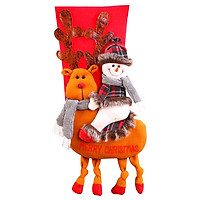 Snowman Riding Deer Christmas Socks Pendant Christmas Gift Bag Christmas Decoration New Years Christmas Tree Decoration Navidad
