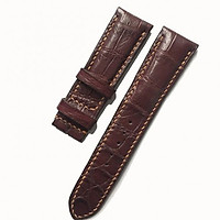 Dây đồng hồ da cá sấu 1 mặt - Nâu cà phê - saize 18