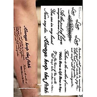 Hình Xăm Dán Tattoo 3D Always Keep The Faith Bảng lớn 10cm x 22cm