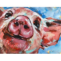 Bimkole 5D Diamond Painting Pig Full Drill DIY Rhinestone Pasted with Diamond Set Arts Craft Decorations (12x16inch)