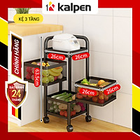 KỆ XOAY VUÔNG Đựng Rau Củ Đồ Dùng Đa Năng Thông Minh 3 Tầng 4 Tầng 5 Tầng Kalpen, RHQV