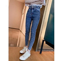 Quần jean nữ lưng cao Julido, chất jean cotton co dãn tôn dáng phụ nữ eo thon mẫu QQS05