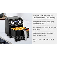 Nồi chiên không dầu 5.5 lít, chống dính Sharp KF-AF55EV-BK