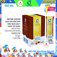 SỮA GIẢM CÂN VENUS DETOK MILK - HỖ TRỢ THANH LỌC CƠ THỂ - GIẢM CÂN HỘP 15GÓI /25GRAM/ 4 HƯƠNG VỊ