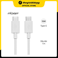 Cáp Type C - Type C 1 m Mbest SMXU75 Trắng - Hàng chính hãng