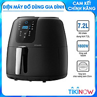 Nồi Chiên Không Dầu Điện Tử Lock&Lock EJF296BLK (7.2 Lít) - Kèm Chảo Nướng - Hàng Chính Hãng