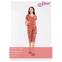 Bộ đồ ngủ xuân hè chất tơ đũi cao cấp 211302