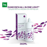 Dung dịch ngâm rửa và bảo quản kính áp tròng All In One Light đa chức năng dành cho mắt nhạy cảm 360ml