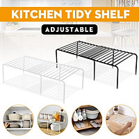 Adjustable Kitchen Rack Under Sink Expandable Storage Tidy Shelf Unit