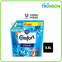 Nước Xả Làm Mềm Vải 3.8L Comfort Chăm Sóc Chuyên Sâu Giữ Màu & Bền Vải Hương Ban Mai Đậm Đặc Một Lần Xả
