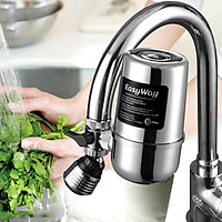 Đầu lọc nước tại vòi 8 lớp lọc cao cấp, van inox, vỏ nhựa ABS không độc hại Easy Way, tặng thêm lõi lọc sơ cua, lắp 99% vòi nước hiện nay