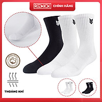 Combo 3 đôi Tất Redikick Cổ cao R365 Sợi Cotton Cao Cấp Vớ Nam Nữ Unisex có đệm Cushion Chống hôi chân, Thoáng khí, Thấm mồ hôi phù hợp chơi Bóng Rổ Bóng đá Bóng Chuyền Tennis Chạy Bộ Đá banh- Hàng Chính Hãng
