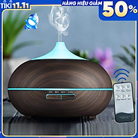 Máy Xông Tinh Dầu Vân Gỗ Cao Cấp Dung Tích 500ML Chuyên Dụng Cho Phòng Lớn