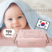 Khăn ướt cho bé Louisvuian 100 miếng chính hãng Hàn Quốc