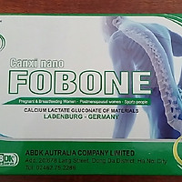 Thực phẩm bảo vệ sức khỏe Canxi Nano Fobone hộp 30 viên- Bổ sung calci dưới dạng nano và các vitamin, khoáng chất cần thiết cho cơ thể. giúp xương chắc khỏe, giảm tình trạng loãng xương ở người lớn, giúp trẻ phát triển chiều cao.