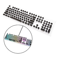 Round Keycaps - Double Shot PBT Keycap Set with Translucent Layer, for Mechanical Keyboards, Full 108 Key Set