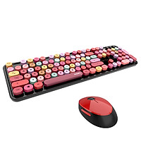 Bàn phím và chuột màu hỗn hợp trò chơi 2.4Ghz không dây Vintage Universal Bàn phím và bàn chơi game dành cho nữ