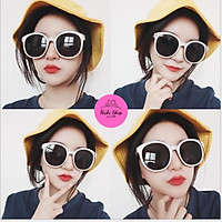 Kính Mát Gọng To Tròn, Kính Đi Biển Đi Nắng Chống Tia UV, Kính Râm Mắt Mèo Phong Cách Hàn Quốc