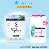Mặt nạ dưỡng trắng dịu mát da Senka Perfect Aqua White Mask Soothing White 23g