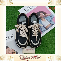 Giày Thể Thao Nữ Đế Bánh Mì Họa Tiết Chữ N Cực Cá Tính Năng Động