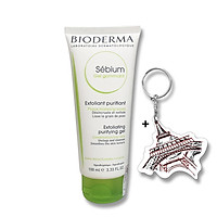Tẩy Tế Bào Chết Bioderma Gel Gommant Dành Cho Da Dầu Nhờn Mụn 100ml + Tặng Kèm 1 Móc Khóa Hình Tour Eiffel Viền Đỏ