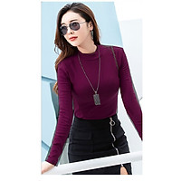 Áo GIỮ NHIỆT LÓT NỈ cho bạn nữ cổ cao 3 phân tông màu sang chảnh