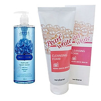 Combo Sữa Tắm Trắng Da Hương Thơm Xạ Hương_Javin De Seoul White Musk Perfume Body Wash 500ml + Sữa rửa mặt ngọc trai_Verobene Pear White Cleansing Foam 150ml