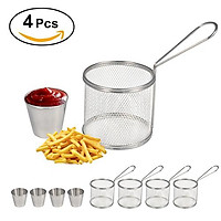 Mini bếp tròn khoai tây chiên lọc giỏ ròng dầu chiên colander ròng