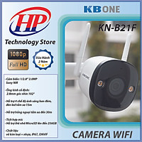 Camera IP WIFI NGOÀI TRỜI KBONE KN-B21F Full Color 2MP, Tích Hợp Mic Thu Âm, Ban Đêm Có Màu - Chính Hãng