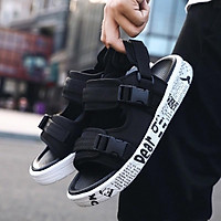Giầy Sandal Nam Đế Chữ - quai hậu nam học sinh quai ngang Đế Chữ Mẫu Mới 2021