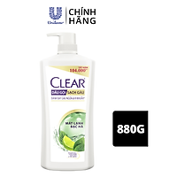 Dầu Gội Clear Sạch Gàu Dầu Gội Sạch Gàu Mát Lạnh Bạc Hà 3X Sức Mạnh Đánh Bay Gàu, Ngứa, Vi Khuẩn 880G