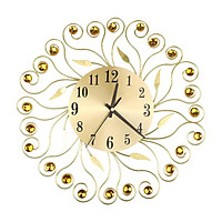 Decorative Metal Wall Clock with Numbers for Living Room, Bedroom, Office Space