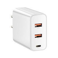 Củ sạc siêu nhanh Baseus công xuất 60W Sạc Nhanh Quick Charge PD3.0+ QC3.0 - 2 cổng USB , 1 Type C Cho iPhone Xiaomi Samsung Huawei - Hàng chính Hãng