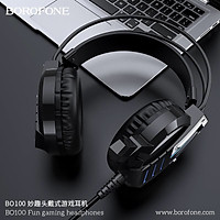 Tai Nghe Gaming Chụp Tai Có Mic Đàm Thoại Cho Máy tính chuyên cho game thủ BO100 Borofone-Hàng Chính Hãng
