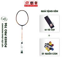 Vợt cầu lông giá rẻ carbon chính hãng công thủ toàn diện Prokennex POWER PRO 706 - Chưa đan lưới (1 cây)