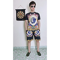 Bộ HÈ Nam in 3D cao cấp ( đầu V.S xanh )