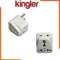 Ổ Cắm Điện Chuyển Đổi 2 Chức Năng: Chuyển Đổi 3 Chấu Sang 2 Chấu Và Chia Ra 2 Ổ Cắm Tiện Dụng. Kingler 8610 - Hàng Nhập Khẩu