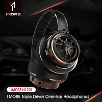 Tai nghe chụp tai âm thanh bas rõ nét giắc 3.5mm với micro 1MORE Triple Driver Over Ear Headphones H1707