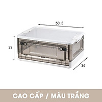 Hộp Đựng Đồ Lớn Bằng Nhựa Trong Suốt, Có Nắp & Bánh Xe Cao Cấp Giúp Đựng Đồ Chơi, Quần Áo, Để Sau Xe OTO