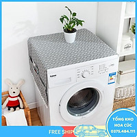 Tấm Phủ Tủ Lạnh In Hình Bảo Vệ Tủ Chống Bụi Bẩn, Chống Thấm Nước Có Túi Bên Hông Đựng Đồ Tiện Lợi - Giao Mẫu Ngẫu Nhiên - Vận Chuyển Miễn Phí Toàn Quốc