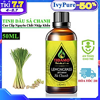 Tinh dầu Sả Chanh Thiên Nhiên Cao Cấp 50ML (Lemongrass) - Tinh dầu Sả Chanh Nguyên Chất TIDAMO Giúp Bảo Vệ Sức Khỏe, Kháng Khuẩn, Đuổi Muỗi Và Thư Giãn Tinh Thần