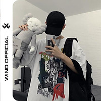 Áo thun tay lỡ unisex form rộng Nooo Thanksss nam nữ phong cách ulzzang Wind