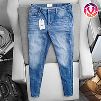 Quần jean nam dài trơn form bassic, vải jean denim mềm mịn và dày dặn, màu đen, trắng, xanh, ống côn tôn dáng