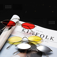 Metal sunglasses round sunglasses ultra small box ocean piece gold frame