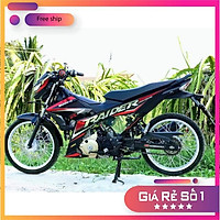 Tem rời dành cho Raider Fi đỏ đen chất liệu Crom cao cấp ko bay màu.