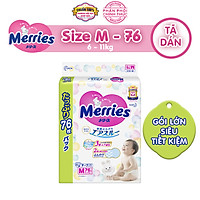 Đủ size Tã/bỉm dán Merries Jumbo đủ size M76/L64