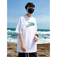 Áo thun unisex áo thun nam form rộng tay lỡ , áo thun nam cổ tròn tay ngắn áo thun unisex in Cầu vồng Hiperst