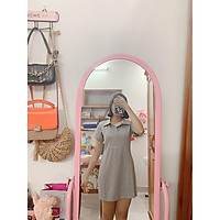 Đầm thun ôm body nữ SANMAY Váy Polo suông cotton 4 chiều sang chảnh, đi chơi, đi biển, thiết kế 3 màu xám đen hồng VD035