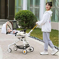 Xe đẩy du lịch 4 bánh 2 chiều ngã lưng 3 cấp độ ghế xoay 360 độ gấp gọn dành cho bé từ 0 đến 6 tuổi